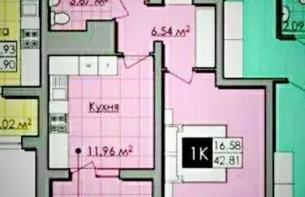 1кімнатна квартира 43 м² по вул. Малоголосківська у Львові, фото 16