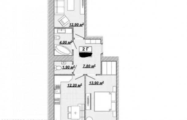 Продаж 2 кім квартири в новобудовіКнягинин, фото 12