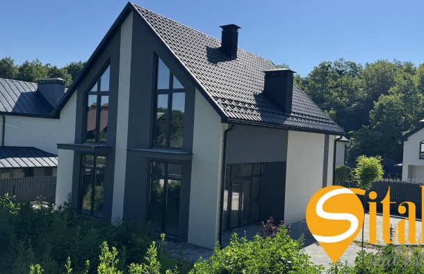 Будинок біля озера з панорамними вікнами  сучасний конструктив, комфортне сімейне планування, Іванковичі, фото 3
