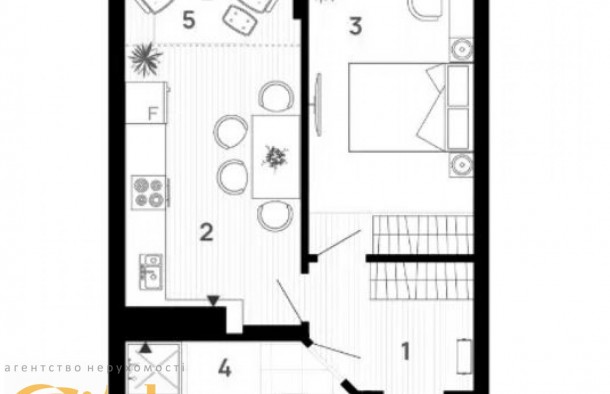 1 кім квартира в зданій новобудові, Є відновлення, фото 16