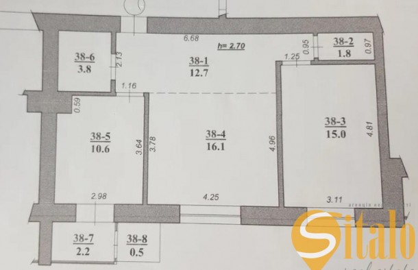 Продається простора 2кімнатна квартира площею 62,7 м² на вул. Замарстинівській, місто Львів., фото 8