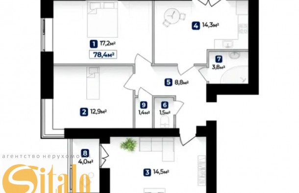 Продаж 3 кім квартири в новобудові, фото 11