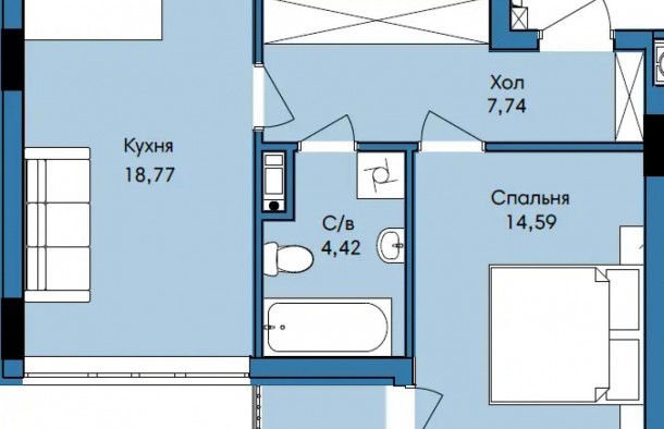 Продаж 1 кімнатна квартира по вул. Д. Вашингтона,  Львів, фото 9