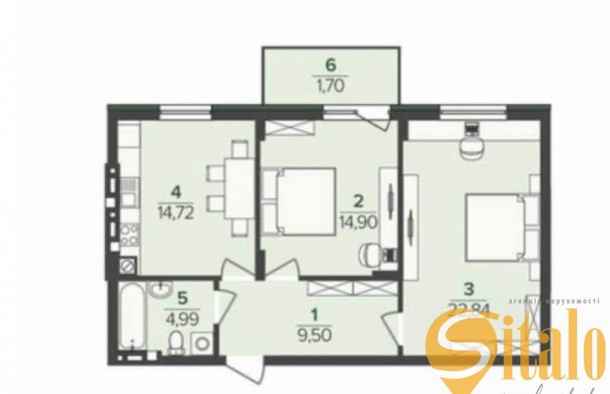 Продаж 2кімнатної квартири в Сокільниках, ЖК Південний Deluxe, фото 15