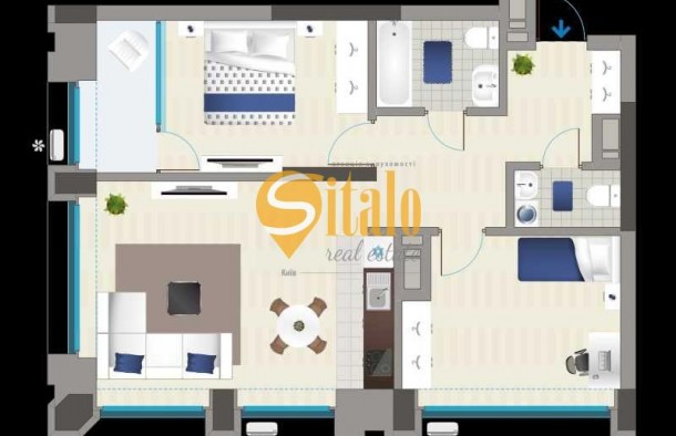 Оренда видової 3х кімнатної квартири в ЖК Славутич, метро Славутич, фото 2