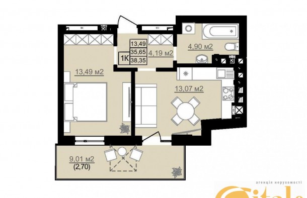 1к квартира, преміумклас, новобудова, центр, вул. Замарстинівська, Дашкевича, Львів, фото 10