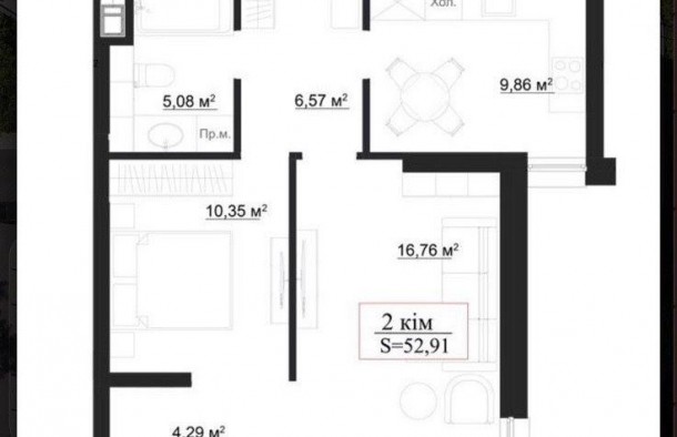 Продаж 2 кім квартири в клубному будинкуцентр, фото 6