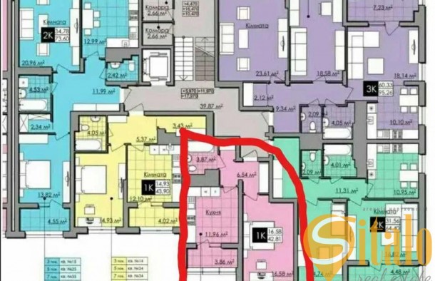 1кімнатна квартира 43 м² по вул. Малоголосківська у Львові, фото 19