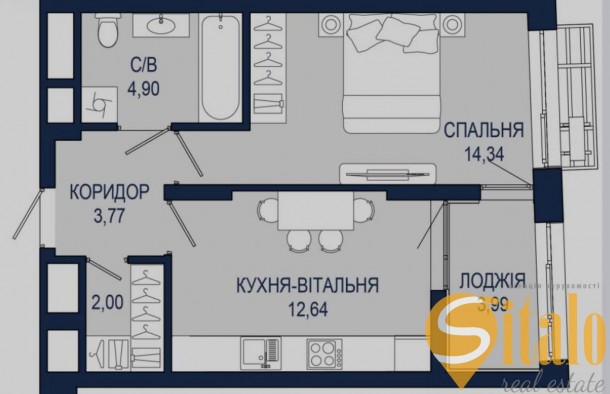 Продаж 1кімнатна квартира ЖК Helga, Княгині Ольги. Львів, фото 2