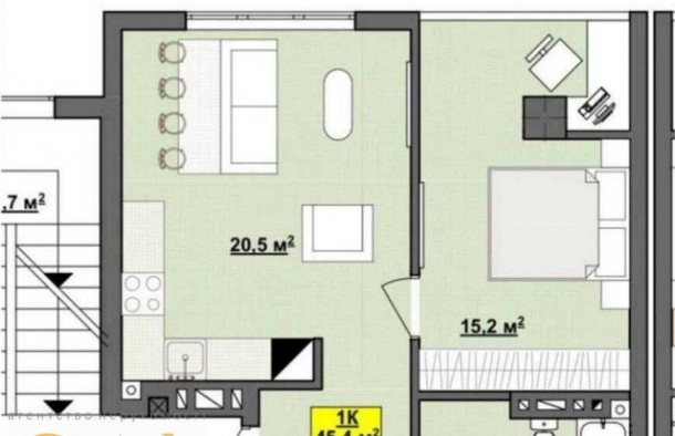 Продаж 1 кім квартири в новобудовіЦентр, фото 6