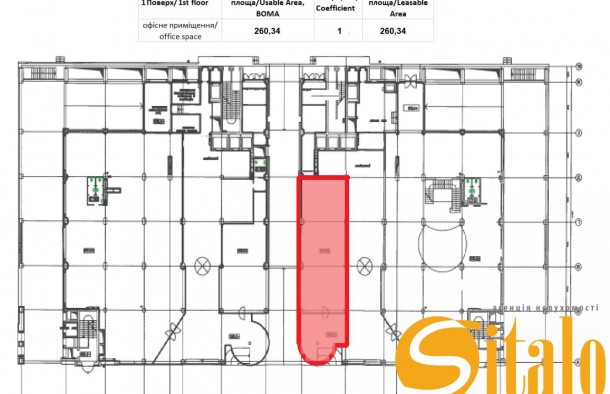 Фасадне приміщення 260 м² у БЦ Євразія  1 поверх  Центр Києва, фото 10
