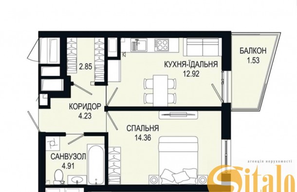 1кімнатна квартира в ЖК Viking Hills на вул. Щурата  Миколайчука, Мазепи у місті Львів, фото 7