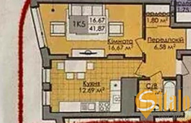 Продаж 1 кімнатної квартири в новобудові вул. Малоголосківська місто Львів, фото 3