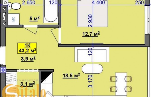 Продаж 1 кім квартири в центральній частині містаЖК Central park, фото 2