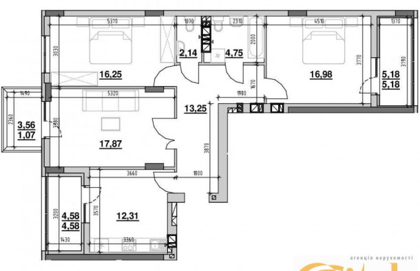 Продаж 3 кімнатна  вул. Рудненська, Левандівка, Львів, фото 19