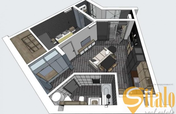 2 кімнатна квартира у ЖК Сейфтаун, вулиця Кульпарківська, Львів, фото 12