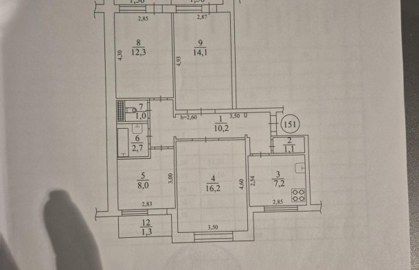 Продаж 4 кімнатної квартири Осипенківському районі., фото 3