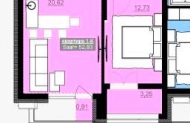 Продаж 1 кім квартири 53кв.м. в центріПереуступка, фото 6