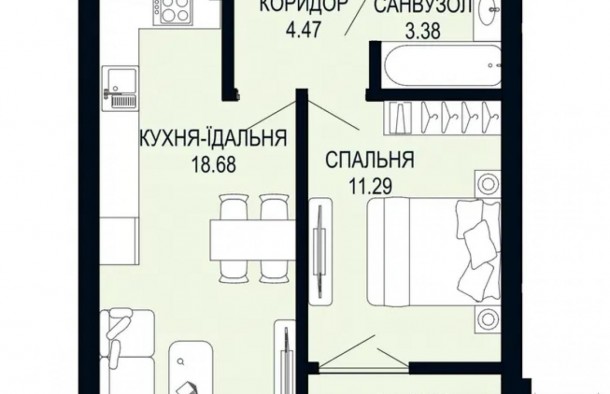 Продаж 1 кімнатна квартира в ЖК Viking Hills по вул. Щурата,  Львів, фото 11