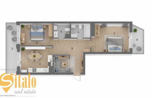 Продаж видової 2 кім. квартири в зданій секції ЖК Manhattan UP, фото 16