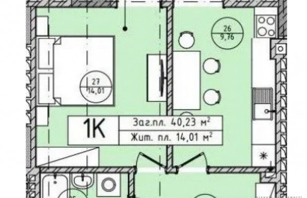 Продаж 1 кімнатна квартира у ЖК Лісова Оселя по вул. Вулецька, Львів, фото 7