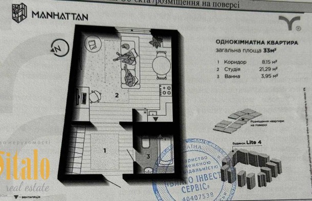 Продаж 1 кім квартириЖК Manhattan, фото 8
