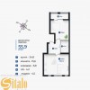 1кім квартира сирець 55.9м² ЖК Княгинин Центр ІваноФранківськ, фото 3